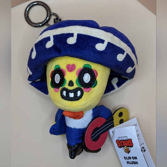 Trio of BRAWL STARS Clip on Plush keychain, backpack, or purse charms - Picture 10 of 11